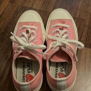 Converse Pink and White Canvas Sneakers